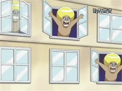 Episode 63: Hoping to open up Rem's heart, Bo-bobo releases his own nightmarish Bo-bobo World, filled with so many dramatic and touching scenes that it finally frees the darkness within for him to smash up. But before things became over-emotional, Lambada crashes the party and releases the power of his polygon